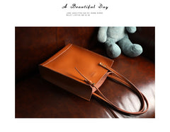 Stylish LEATHER WOMEN Vertical Tote BAG Handmade Cute Shopper Tote Purses FOR WOMEN