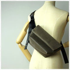 Stylish Womens Black Leather Sling Bag Crossbody Shoulder Bag Purse Sling Pack for Ladies
