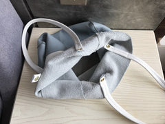 Stylish Womens White Blue Leather Tote Bag Two Colors Tote Purse White Shoulder Tote Shopper For Women