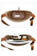 Stylish Bucket Bag LEATHER WOMENs SHOULDER BAG Purses FOR WOMEN