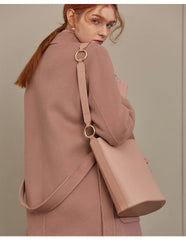 Stylish Bucket Bag LEATHER WOMENs SHOULDER BAG Purses FOR WOMEN