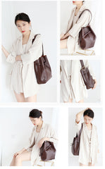 Stylish Bucket Bag Purse LEATHER WOMENs SHOULDER BAGs FOR WOMEN