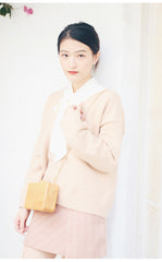 Stylish Cute Wooden WOMENs SHOULDER BAGs Chain Purses FOR WOMEN