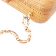 Stylish Cute Wooden WOMENs SHOULDER BAGs Chain Purses FOR WOMEN