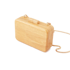 Stylish Cute Wooden WOMENs SHOULDER BAGs Chain Purses FOR WOMEN