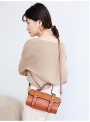 Stylish LEATHER WOMENs Barrel Handbags SHOULDER BAGs Purse FOR WOMEN
