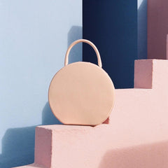 Stylish LEATHER WOMENs Circle Handbags SHOULDER BAG Purse FOR WOMEN