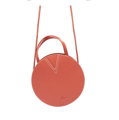 Stylish LEATHER WOMENs Circle Handbags Round SHOULDER BAGs Purse FOR WOMEN