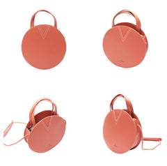 Stylish LEATHER WOMENs Circle Handbags Round SHOULDER BAGs Purse FOR WOMEN