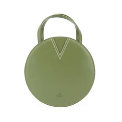 Stylish LEATHER WOMENs Circle Handbags Round SHOULDER BAGs Purse FOR WOMEN