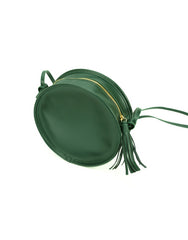Stylish LEATHER WOMENs Circle Purse Round SHOULDER BAGs Purse FOR WOMEN