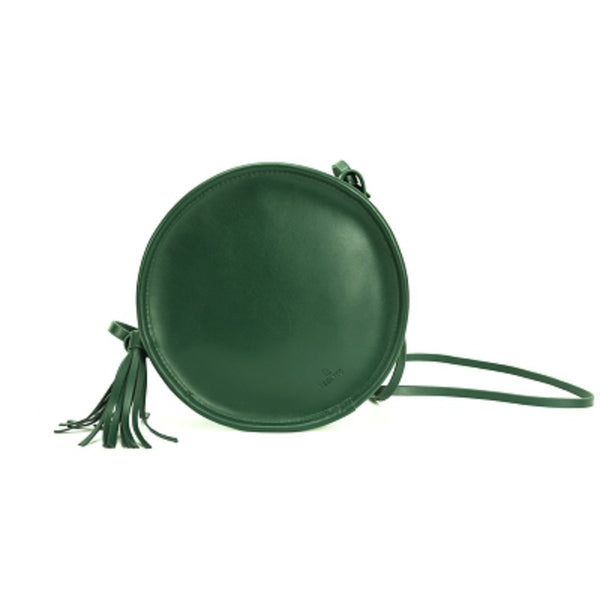 Stylish LEATHER WOMENs Circle Purse Round SHOULDER BAGs Purse FOR WOMEN