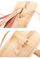 Stylish LEATHER WOMENs Circle Purse Round SHOULDER BAGs Purse FOR WOMEN