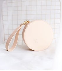 Stylish LEATHER WOMENs Circle Wirstlet Purse SHOULDER BAG Purses FOR WOMEN
