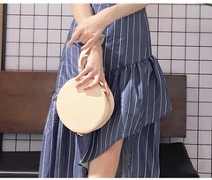 Stylish LEATHER WOMENs Circle Wirstlet Purse SHOULDER BAG Purses FOR WOMEN