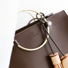 Stylish LEATHER WOMENs Cute Handbag Purse SHOULDER Purse with Tassels