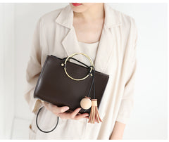 Stylish LEATHER WOMENs Cute Handbag Purse SHOULDER Purse with Tassels