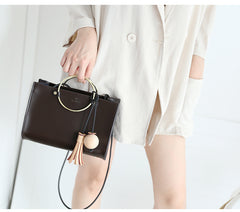 Stylish LEATHER WOMENs Cute Handbag Purse SHOULDER Purse with Tassels