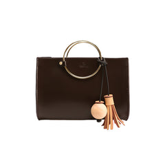 Stylish LEATHER WOMENs Cute Handbag Purse SHOULDER Purse with Tassels