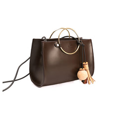 Stylish LEATHER WOMENs Cute Handbag Purse SHOULDER Purse with Tassels