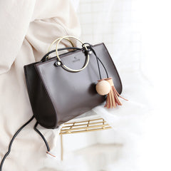 Stylish LEATHER WOMENs Cute Handbag Purse SHOULDER Purse with Tassels
