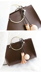 Stylish LEATHER WOMENs Cute Handbag Purse SHOULDER Purse with Tassels