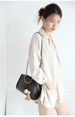 Stylish LEATHER WOMENs Cute Handbag Purse SHOULDER Purse with Tassels