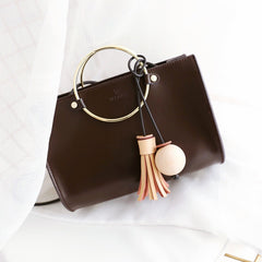 Stylish LEATHER WOMENs Cute Handbag Purse SHOULDER Purse with Tassels