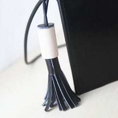 Stylish LEATHER WOMENs Cute Mini SHOULDER Bag Purse with Tassels