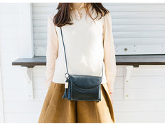 Stylish LEATHER WOMENs Cute Mini SHOULDER Bag Purse with Tassels