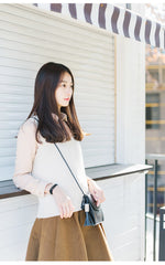 Stylish LEATHER WOMENs Cute Mini SHOULDER Bag Purse with Tassels