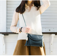 Stylish LEATHER WOMENs Cute Mini SHOULDER Bag Purse with Tassels