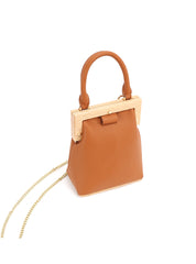 Stylish LEATHER WOMENs Frame Handbag Purse Chain SHOULDER Purse for Women
