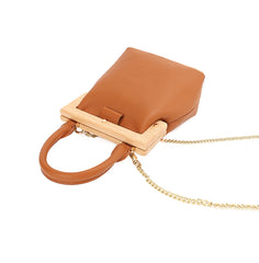 Stylish LEATHER WOMENs Frame Handbag Purse Chain SHOULDER Purse for Women