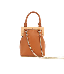 Stylish LEATHER WOMENs Frame Handbag Purse Chain SHOULDER Purse for Women