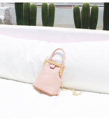 Stylish LEATHER WOMENs Frame Handbag Purse Chain SHOULDER Purse for Women