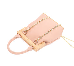 Stylish LEATHER WOMENs Frame Handbag Purse Chain SHOULDER Purse for Women