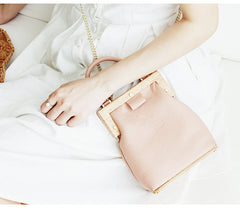 Stylish LEATHER WOMENs Frame Handbag Purse Chain SHOULDER Purse for Women