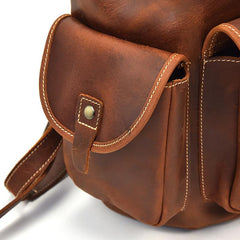 Vintage Leather Mens 14inch Laptop Backpack Travel Backpacks School Backpacks for Men
