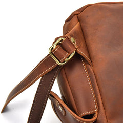 Vintage Leather Mens 14inch Laptop Backpack Travel Backpacks School Backpacks for Men