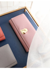 Stylish Leather Womens Bifold Long Wallet for Women Clutch Wallet
