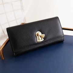 Stylish Leather Womens Bifold Long Wallet for Women Clutch Wallet