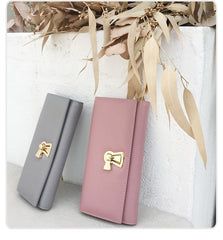 Stylish Leather Womens Bifold Long Wallet for Women Clutch Wallet