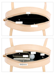 Stylish Leather Womens Circle Shoulder Bag Round Purse For Women