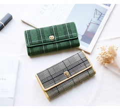 Stylish Leather Womens Long Wallet for Women Clutch Wallet