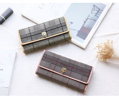 Stylish Leather Womens Long Wallet for Women Clutch Wallet