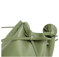 Stylish Leather Womens Shoulder Bucket Bag Crossbody Bag For Women