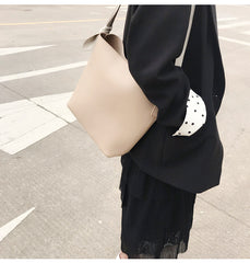 Stylish Leather Womens Shoulder Tote Bag Purse Bucket Bag For Women