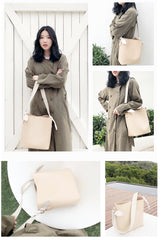 Stylish Leather Womens Shoulder Tote Bag Purse Bucket Bag For Women