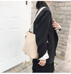 Stylish Leather Womens Shoulder Tote Bag Purse Bucket Bag For Women